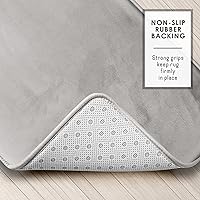 Vista 5 de Clara Clark - Tapete para baño, de espuma viscoelástica, terciopelo y felpa ultra suave, antideslizante, lavable a máquina y de secado rápido, de 17