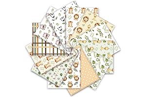 Whaline Safari Cotton Fabric Bundles for Quilting Projects