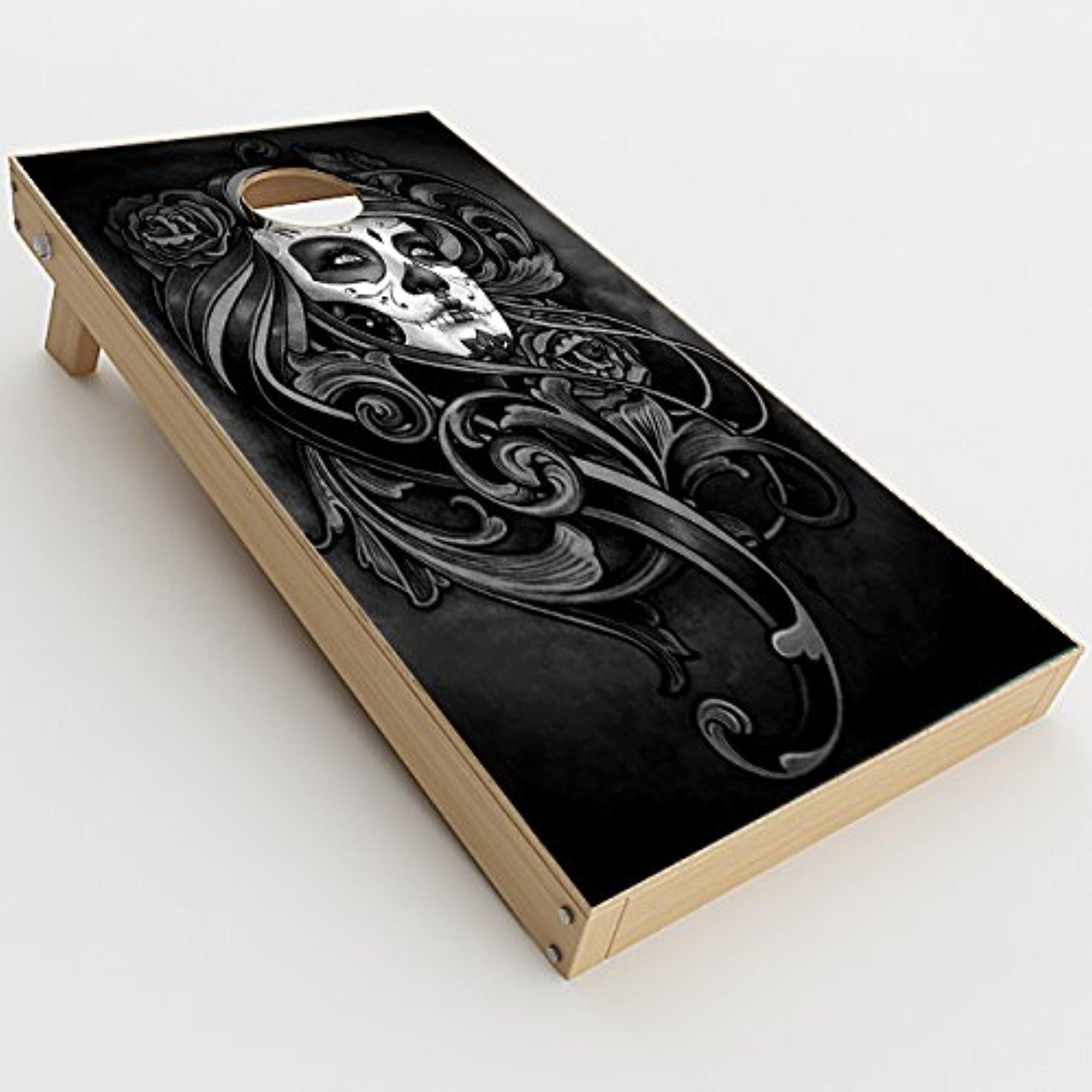 Skin Decal Vinyl Wrap for Cornhole Game Board Bag Toss/Sugar Skull Girl