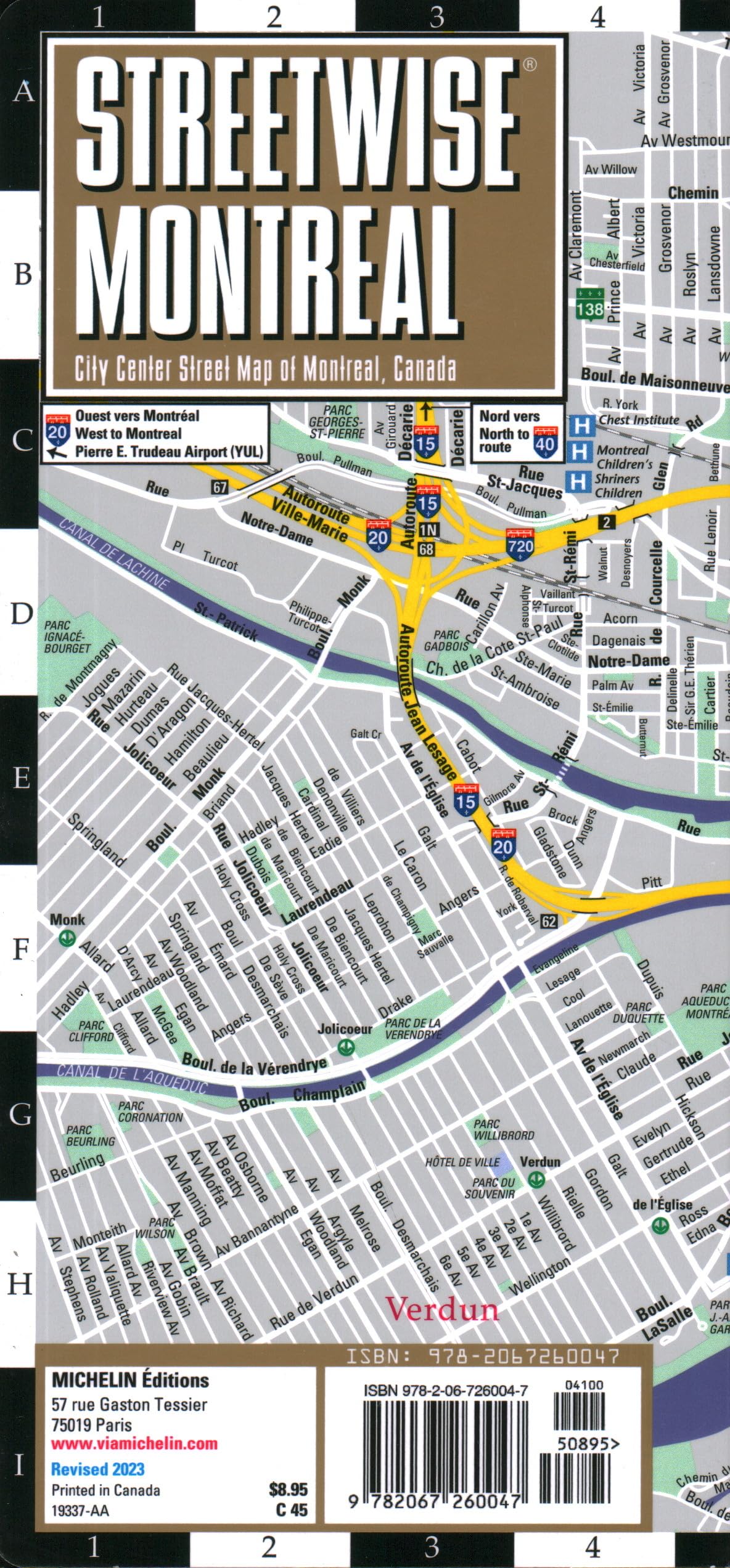 Streetwise Montreal Map: City Center Street Map of Montreal, Canada