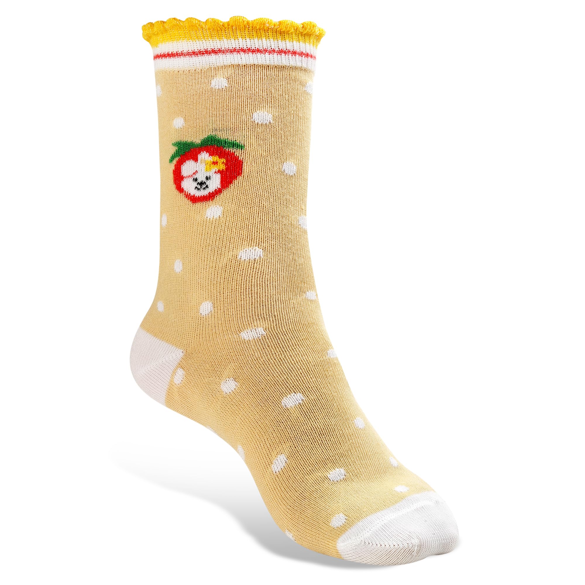 Texlon Kids Calf Length Cotton Spandex Socks For Girls (Pack of 5)(Multicolor)(Size 8 Year to 10 Year) - Image 3 thumbnail