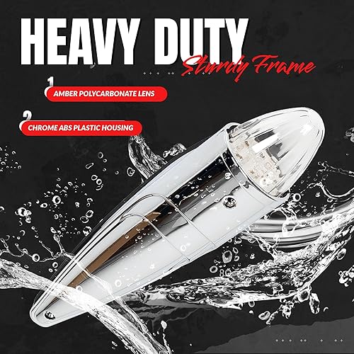 Miniatura 3 de ECOTRIC 5 unidades de 17 luces LED cromadas transparentes para cabina de techo para correr, luces superiores, súper brillantes, resistentes,