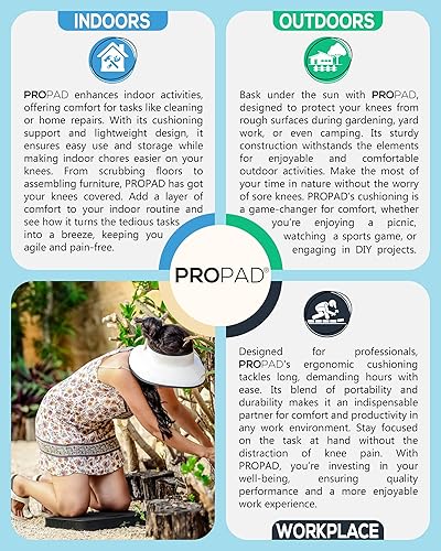 Miniatura 8 de Almohadilla para arrodillarse gruesa para jardinería o bañera, para baño de bebé, para ejercicios, yoga, o el trabajo, almohadilla de espuma para el