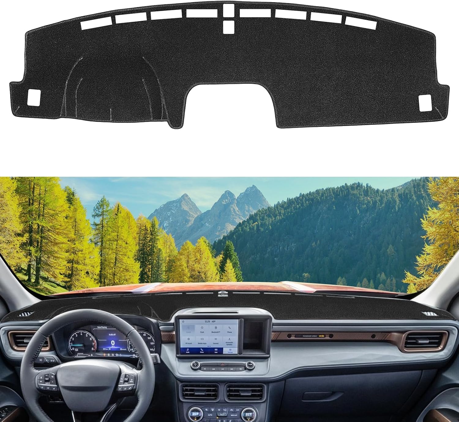 SKYLOTEC Dash Cover Compatible with 2022-2026 Ford Maverick/Hybrid/XL/XLT/Lariat Dashboard Mat for Maverick Accessories Dash Pad Carpet Protector