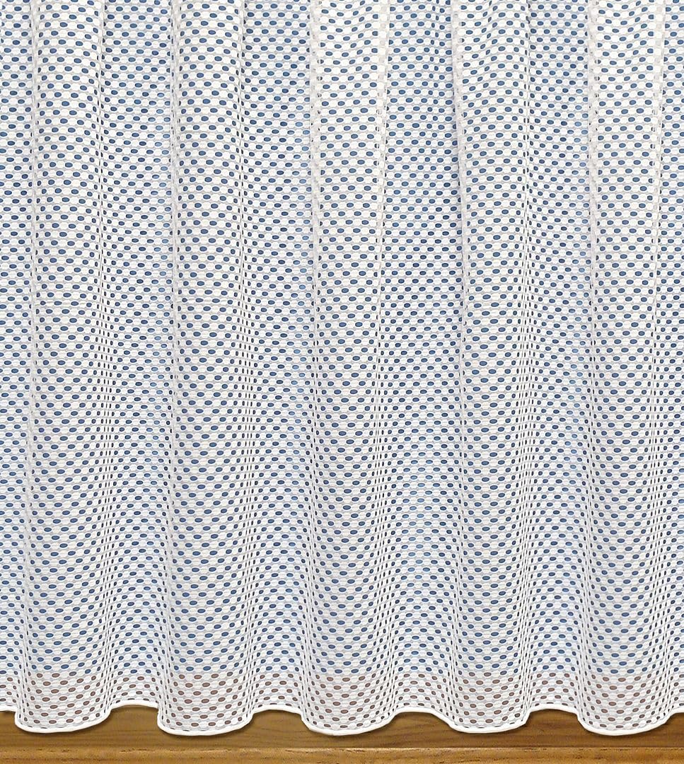 John Aird - Vision Modern Oval Geometric Design Net Curtain - Sold In Set Sizes (6 Metres Width, Drop: 90" (229cm))