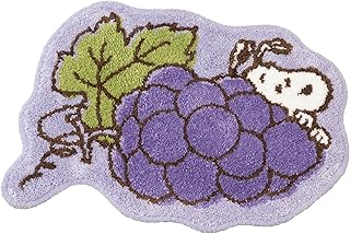 センコー(Senko) スヌーピー グレープ ダイカットマット ラグ 洗える 滑りにくい 約54×63cm パープル キャラ 76280