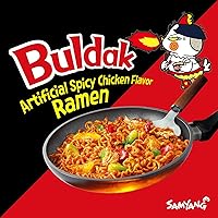 Vista 5 de Samyang Buldak (Korean) Hot Spicy Chicken Stir Fried Ramen (Noodles) 4.94 oz (Pack of 40)