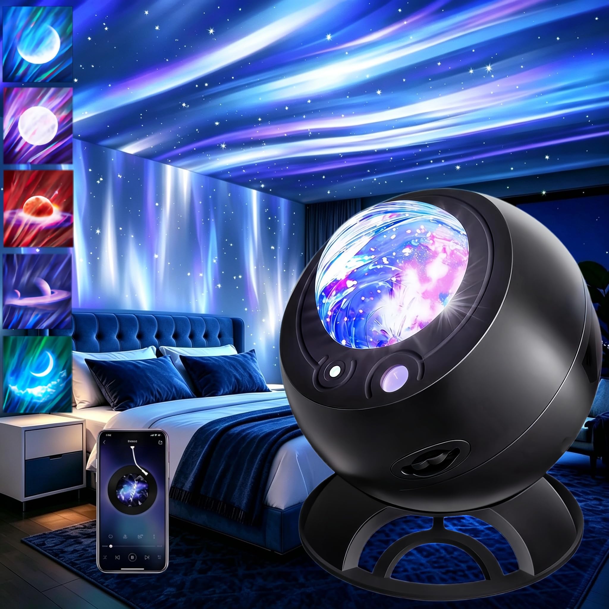 Star Galaxy Aurora Northern Lights Projector for Bedroom Night Light