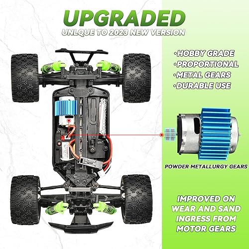 Miniatura 3 de WIAORCHI Auto RC todo terreno 118, vehículo eléctrico 4WD de alta velocidad de 36 KPH con control remoto de 2.4 GHz, camiones RC todoterreno