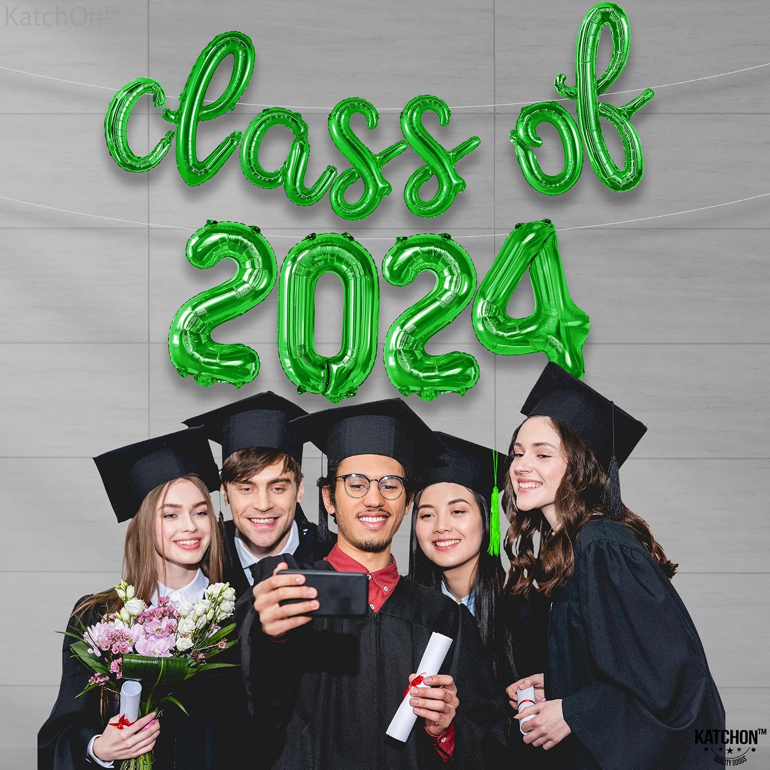 KatchOn, Green Class of 2024 Balloons Banner - Script, 16 Inch | 2024 Balloons Graduation, Graduation Decorations Class of 2024 | Class of 2024 Balloons, Graduation Balloons Class of 2024 Decorations