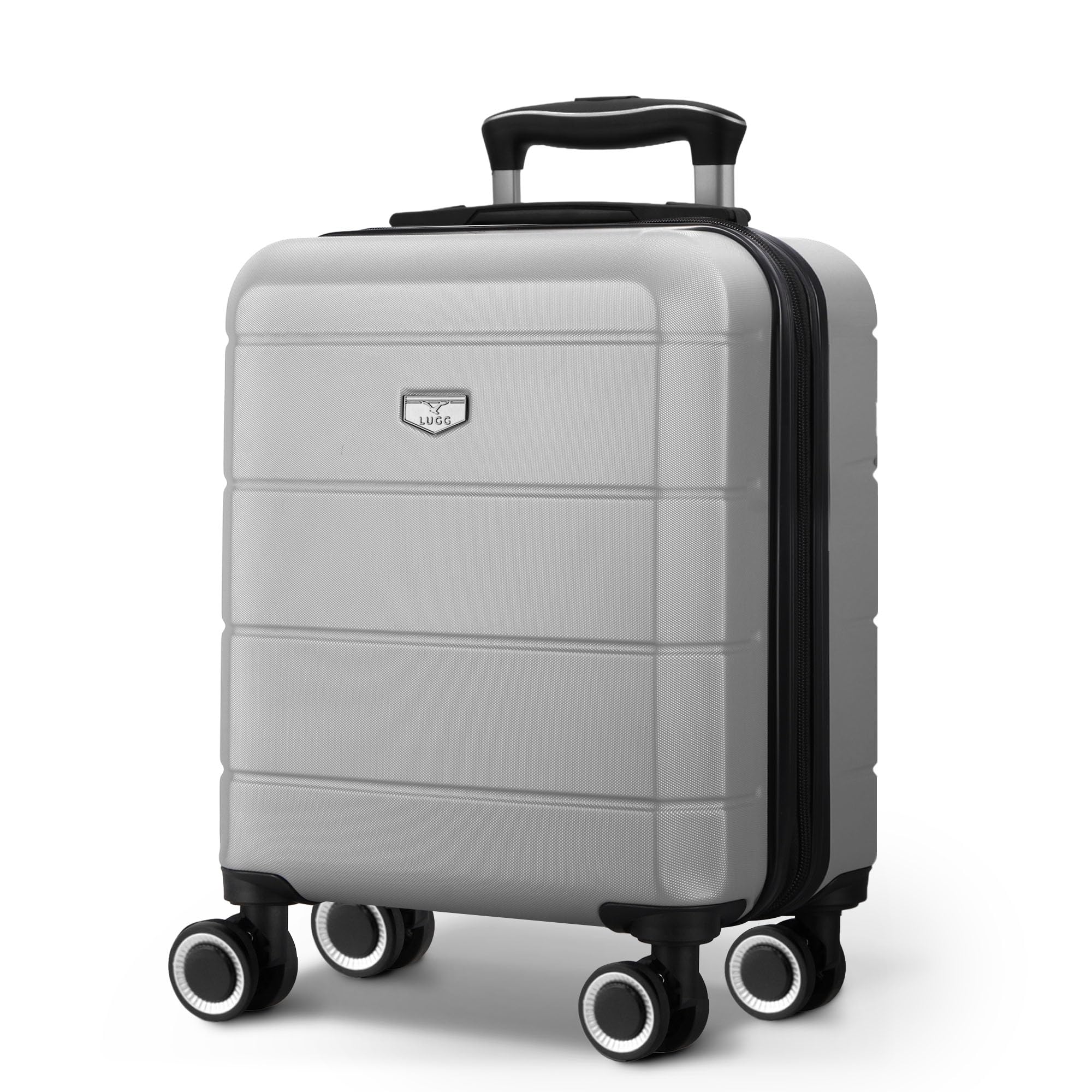 LUGG 15 Inch Jetset Lightweight Travel Cabin Bag Carry On Approved Suitcase ABS Shell Protection Water Resistant & Safe Locking System Easyjet Free Under seat Luggage (45x33x20cm)