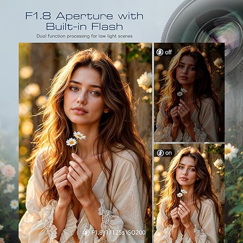 Miniatura 6 de Cámaras digitales de 5K y 64MP para fotografía y video, cámara de vlogging para YouTube, cámara compacta con tarjeta TF de 64 GB, WiFi y lente gran