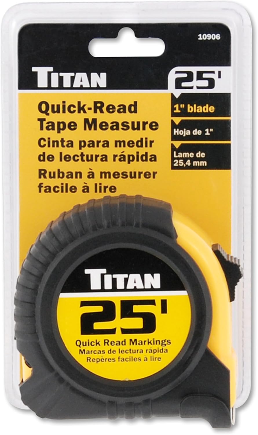 Titan 10902 4-Piece Tape Measure Set (12', 16', 25' and 33') : Everything Else