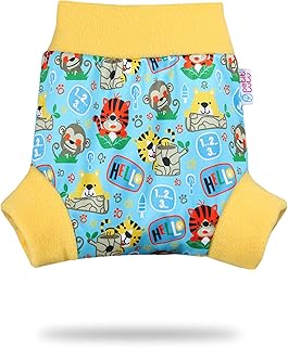 Shorty en PUL Petit Lulu | Culotte de Protection | Pull Up Couche | Taille XL | Réutilisable & Lavable | Étanche | Couches Lavables | Fabriqué en Europe (School Jungle)