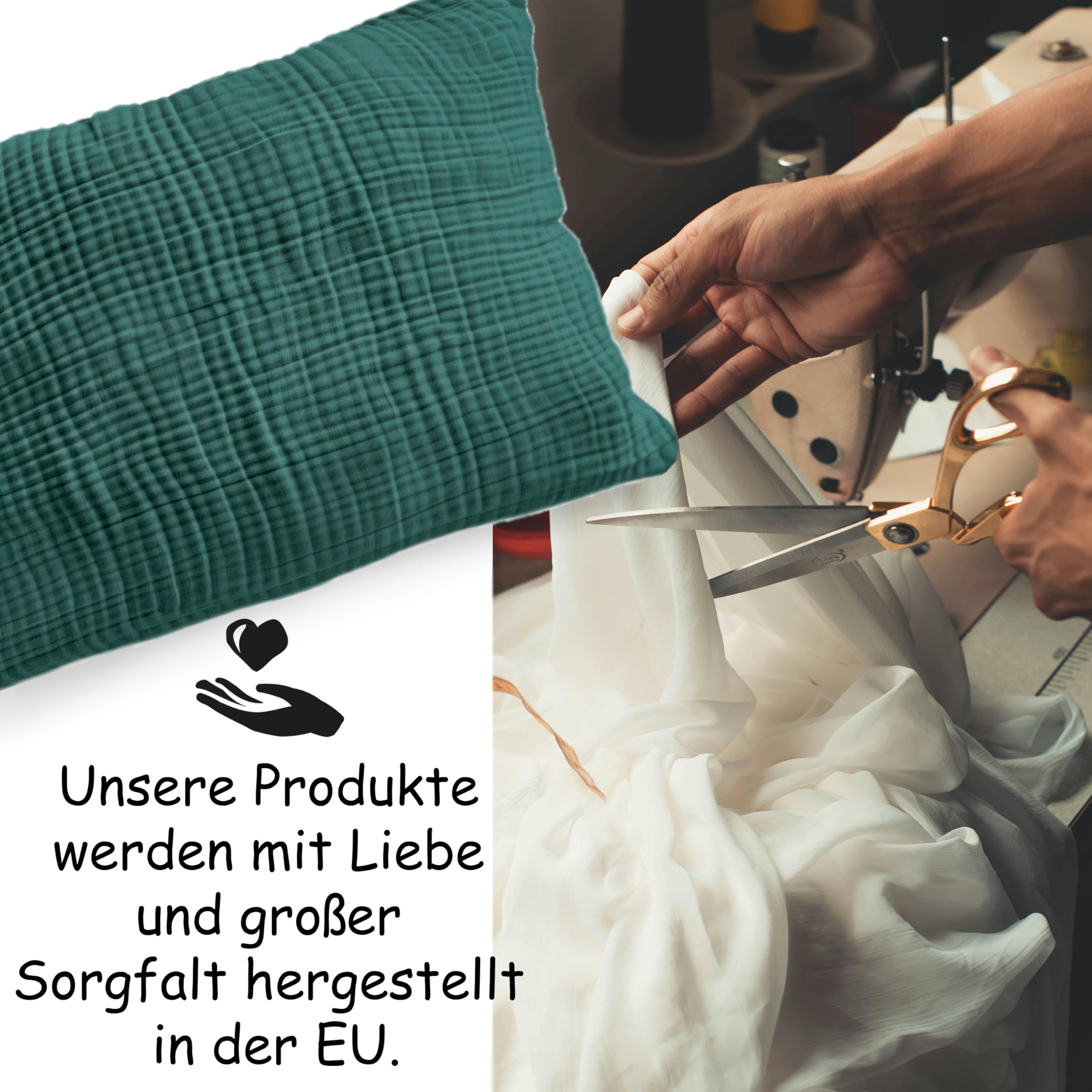 Bio-Musselin Kissenbezug - GOTS Zertifiziert & Hautfreundlich