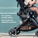 Maxi-Cosi Lara Ultra Poussette compacte, Airplane Carry-on Conforme pour le voyage, Léger, plis à une main, grand rangement, inludes sac de voyage Essential Black