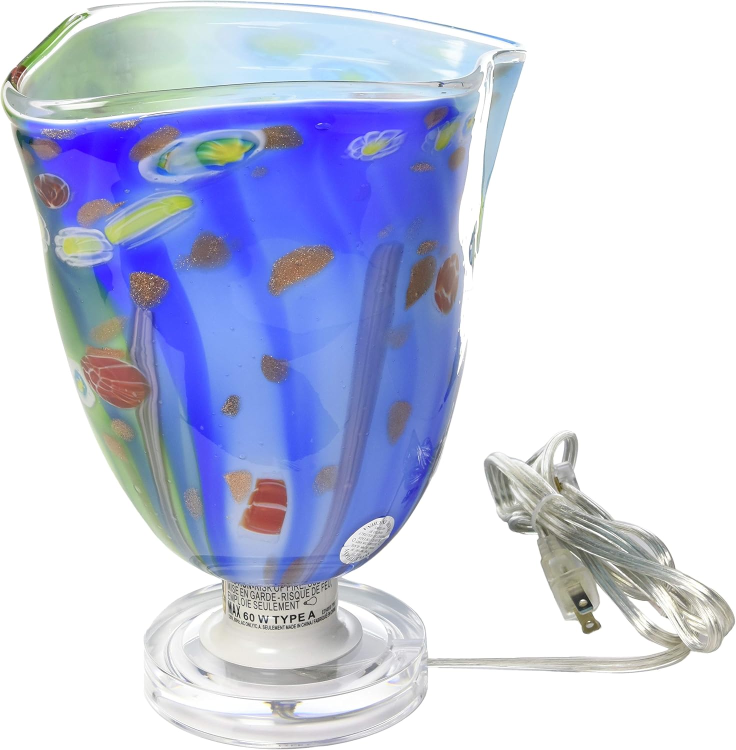 Hot Deals Dale Tiffany AA12131 Morgan Favrile Accent Lamp, Clear