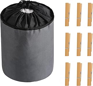 Vivo Technologies Peg Bag Large Waterproof Clothes Peg Bags for Washing Line with Draw String Closure Storage for up to 150 Pegs,Pegs Organizer Storage(Peg Exclude)
