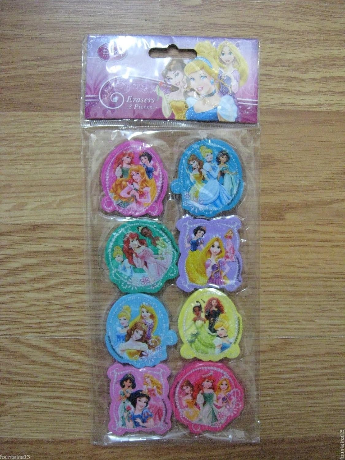 DISNEY PRINCESS ERASERS 8 PACK Office Products