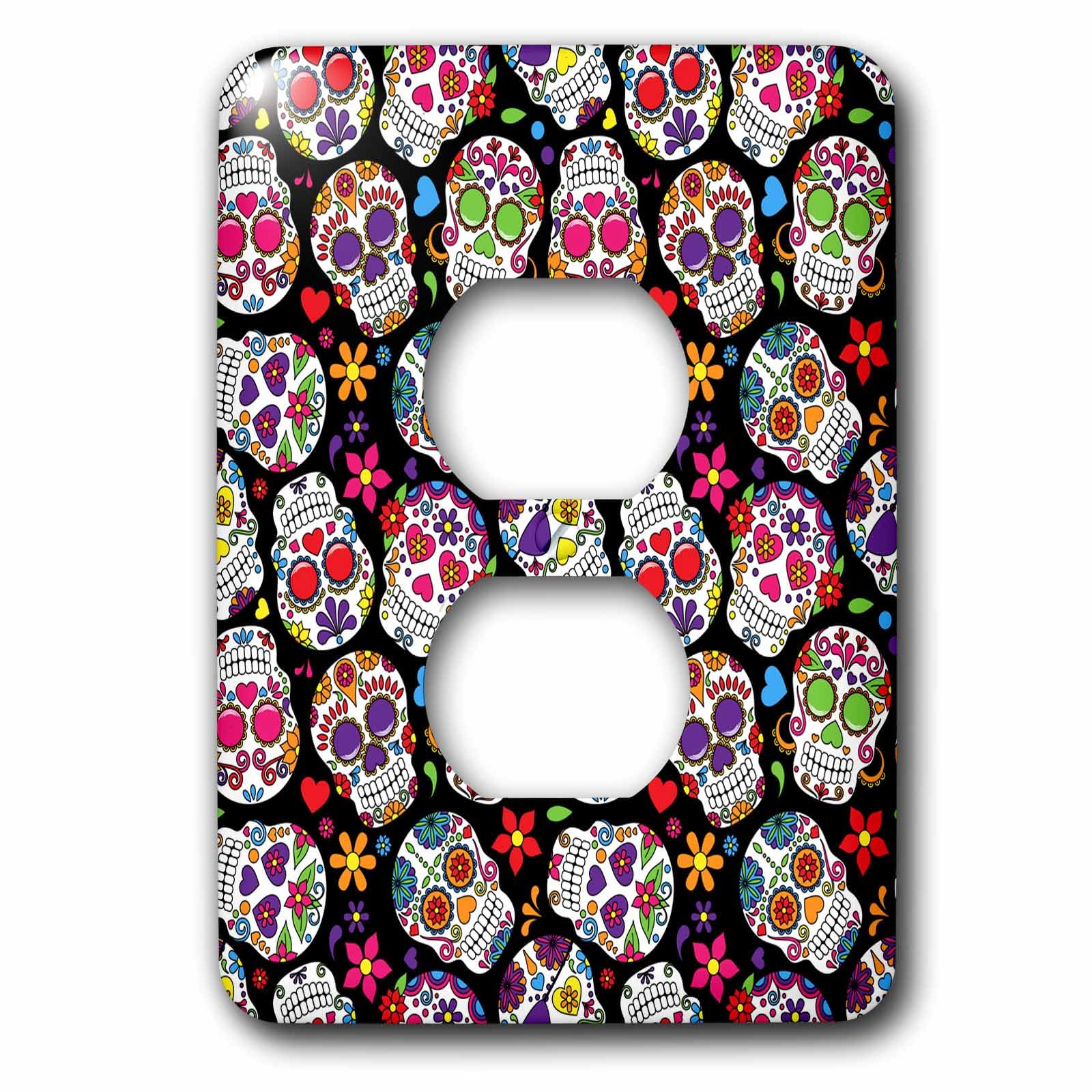 Coque prise double 3drose LSP 216983 motif mort coloré submergé mural