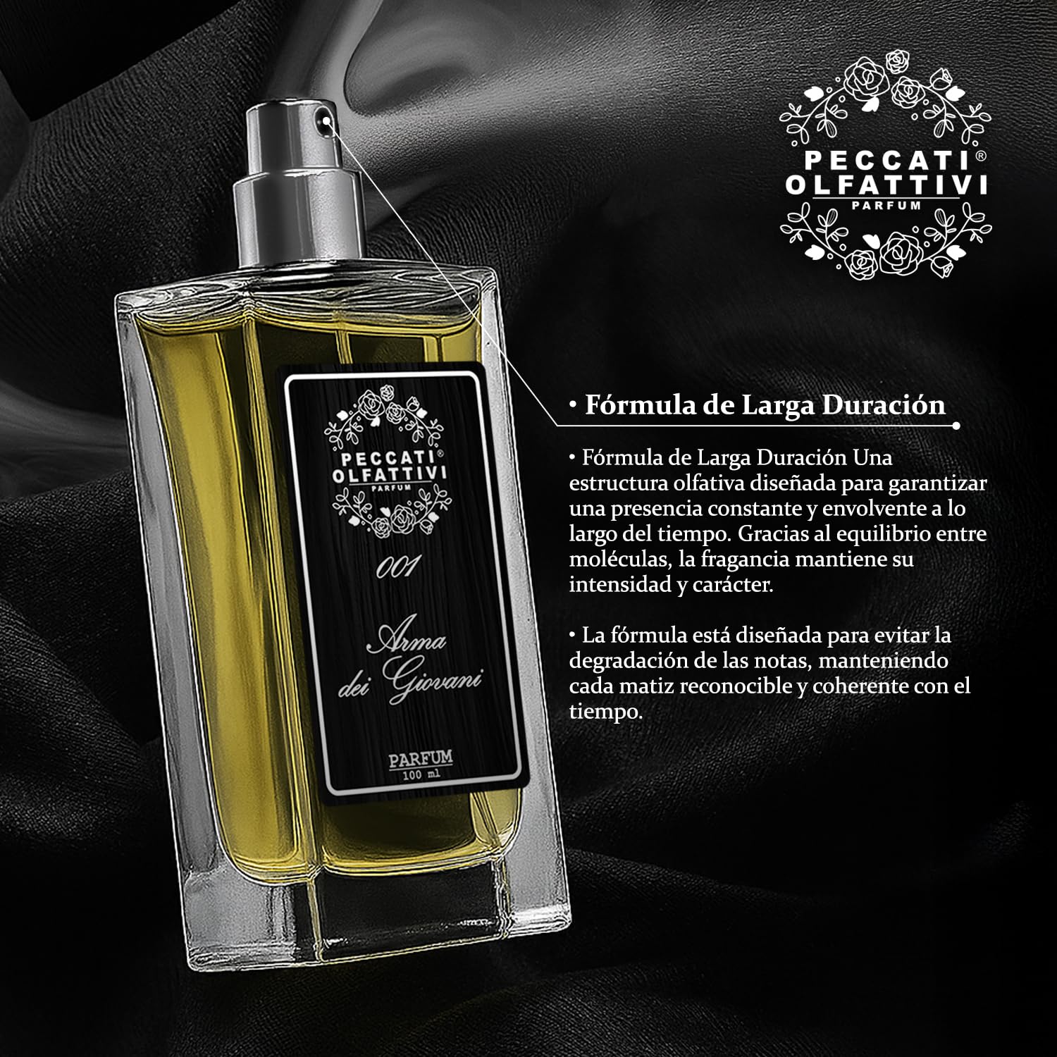 Peccati Olfattivi N.01 Perfume Hombre Equivalente a Acqua di Gio - Dupe de Perfume Masculino Persistente con 30% de Esencia Pura, Fragancia Similar al Original de Larga Duración y Resistencia 100 ml