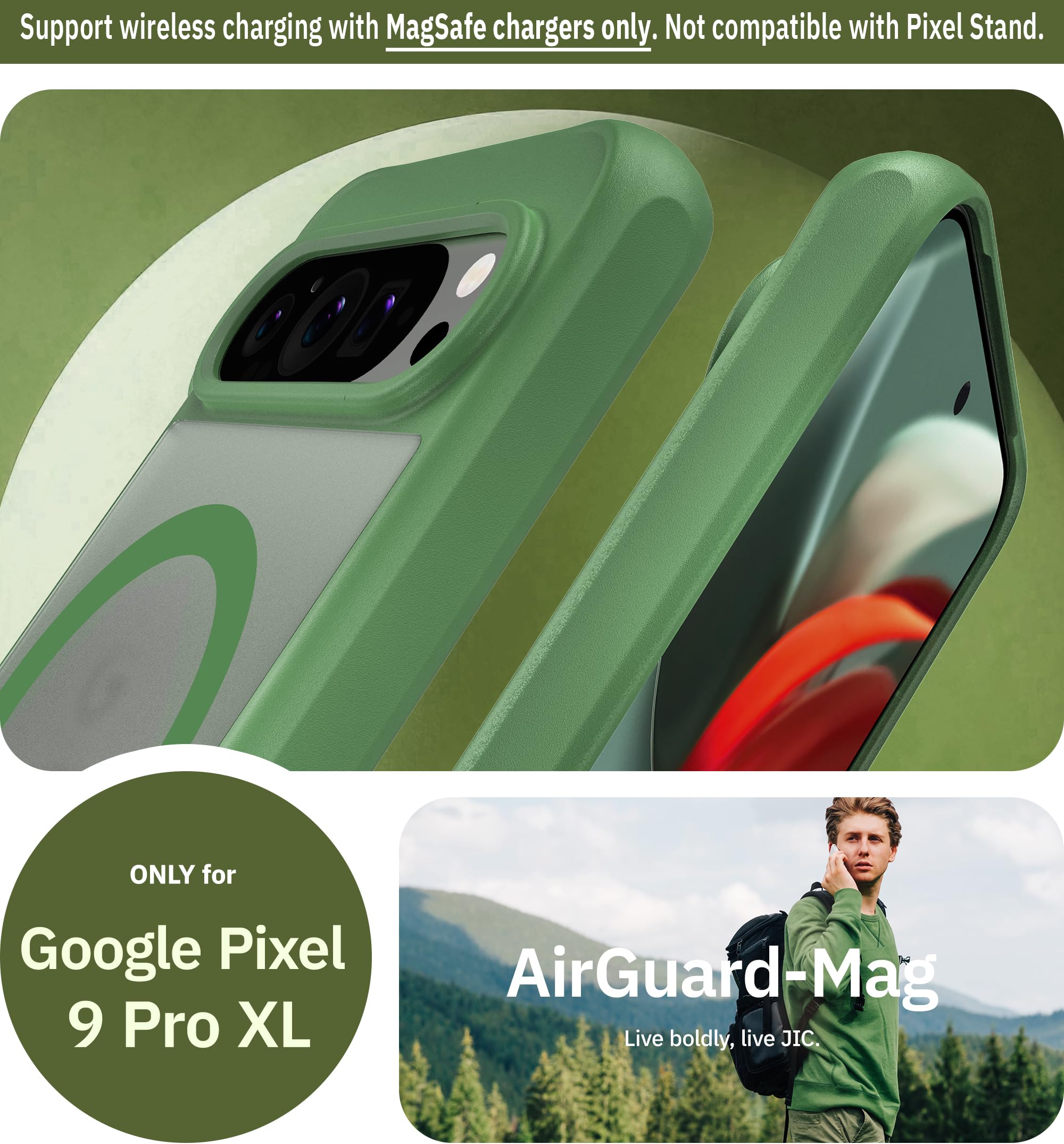 Amazon.com: JIC AirGuard-Mag Series - for Pixel 9 Pro XL Case