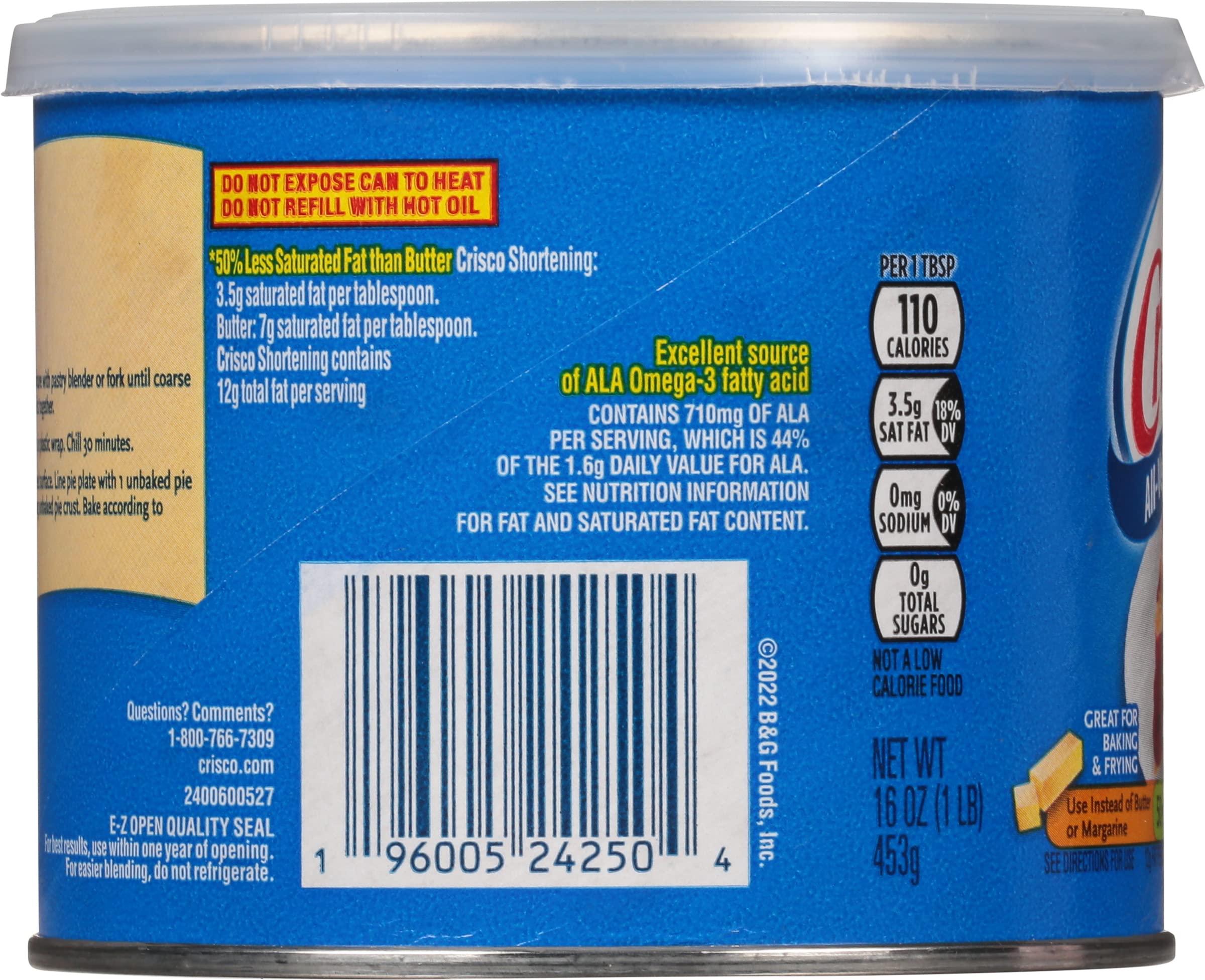 Crisco AllVegetable Shortening, 16 Oz, 40 OFF