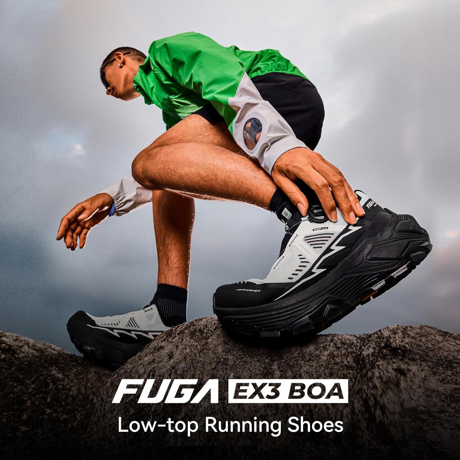 KAILAS Men's FUGA EX 3 BOA Trail Running Shoes Lightweight Slip Resistant Breathable Jogging Hiking Sneakers
