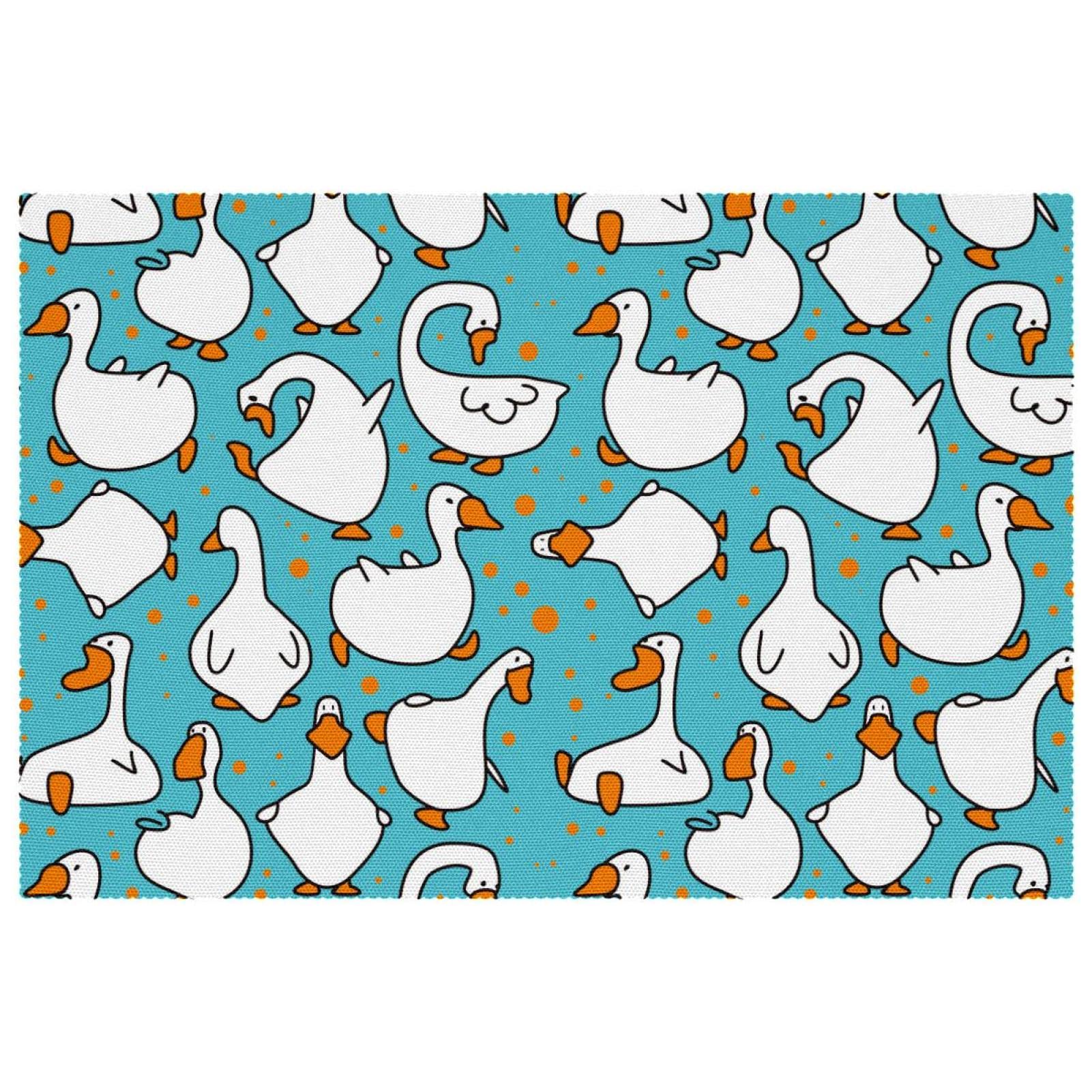 Sets de table oiseau d'oie lot de 6 grand format antidérapant table