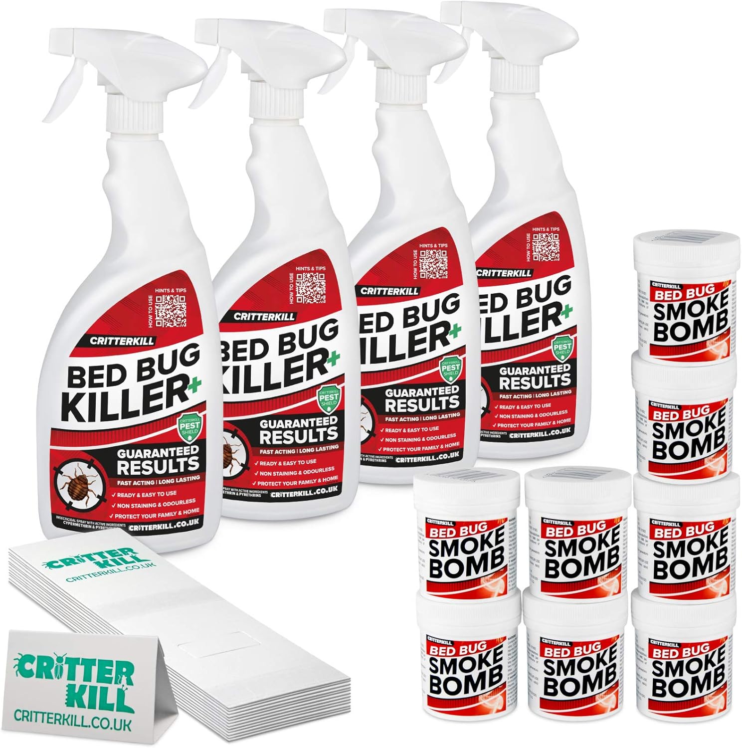 Bed Bug Killer Kit Bedbug Spray, Foggers & Traps Suitable for