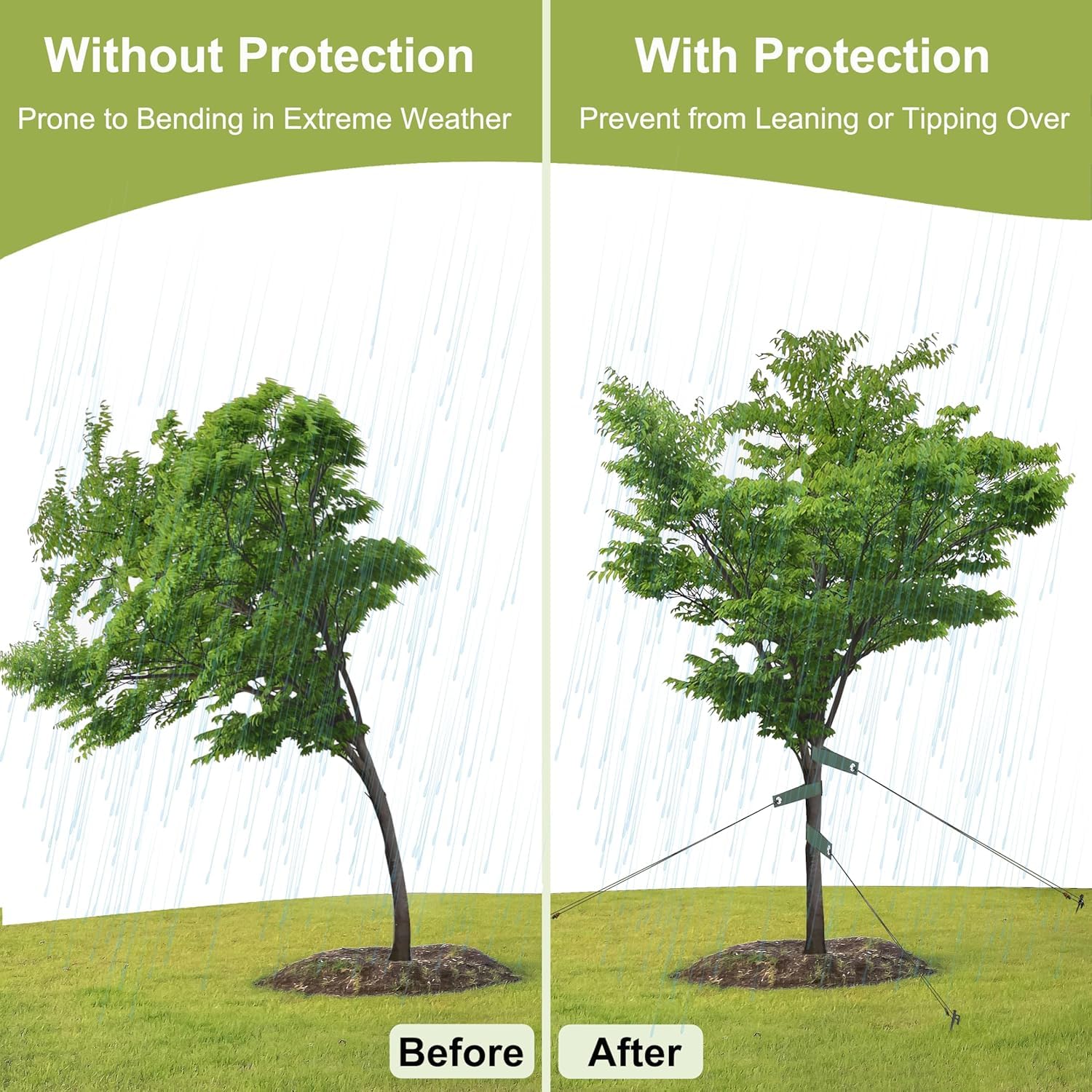 Ruban De Mise En Forme Pour Protection Contre Les Ouragans, Ruban De Support D'arbre Résistant