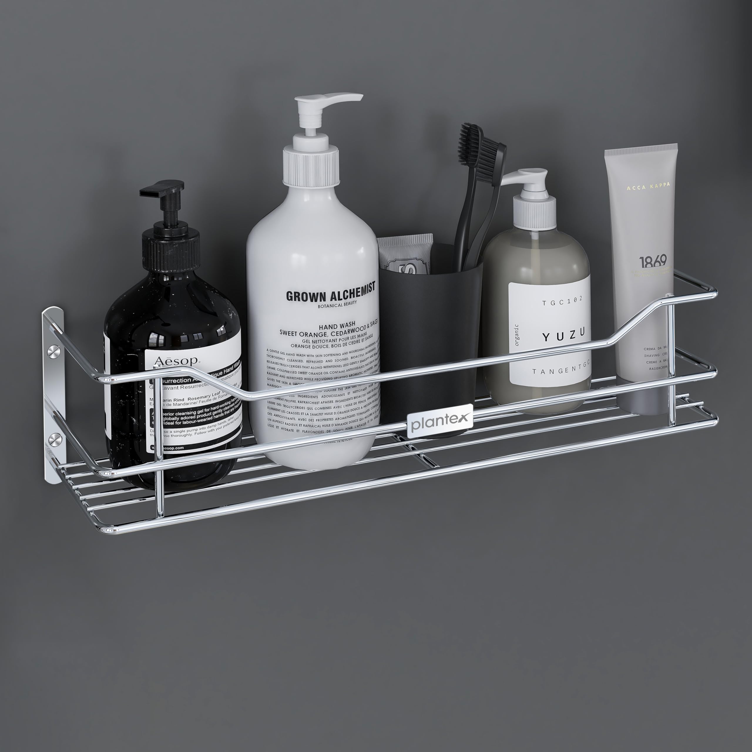 Plantex Bathroom Shelf for Wall Steel/Wall Mounted Shelf for Kitchen with Railings/Washroom Organizer (16 inch, Chrome) (B07CWNF78M) Amazon Price History, Amazon Price Tracker