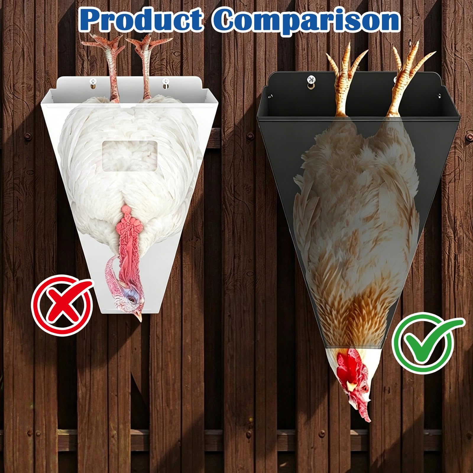 Geflügelkegel,Hühnerkegel,26x17,5x33,5cm Heavy-Duty-Schlachttrichter Für Geflügel Aus Eisen,Einsetzbar Leicht Zu Reinigen Und Montieren,Flat Back Geflügelkegel Zum Zurückhalten Für Geflügelschlachtung