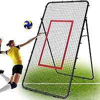 Nandae Adjustable Volleyball Rebounder Net 7x4 FT - Steel Frame, Durable HDPE Netting for Spiking, Bumping, Volleying Training