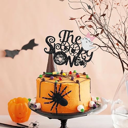 Miniatura 74 de Gyufise 24 piezas de decoración de magdalenas fantasmas – Purpurina blanca espeluznante Halloween Baby Shower Cupcake Picks para decoración