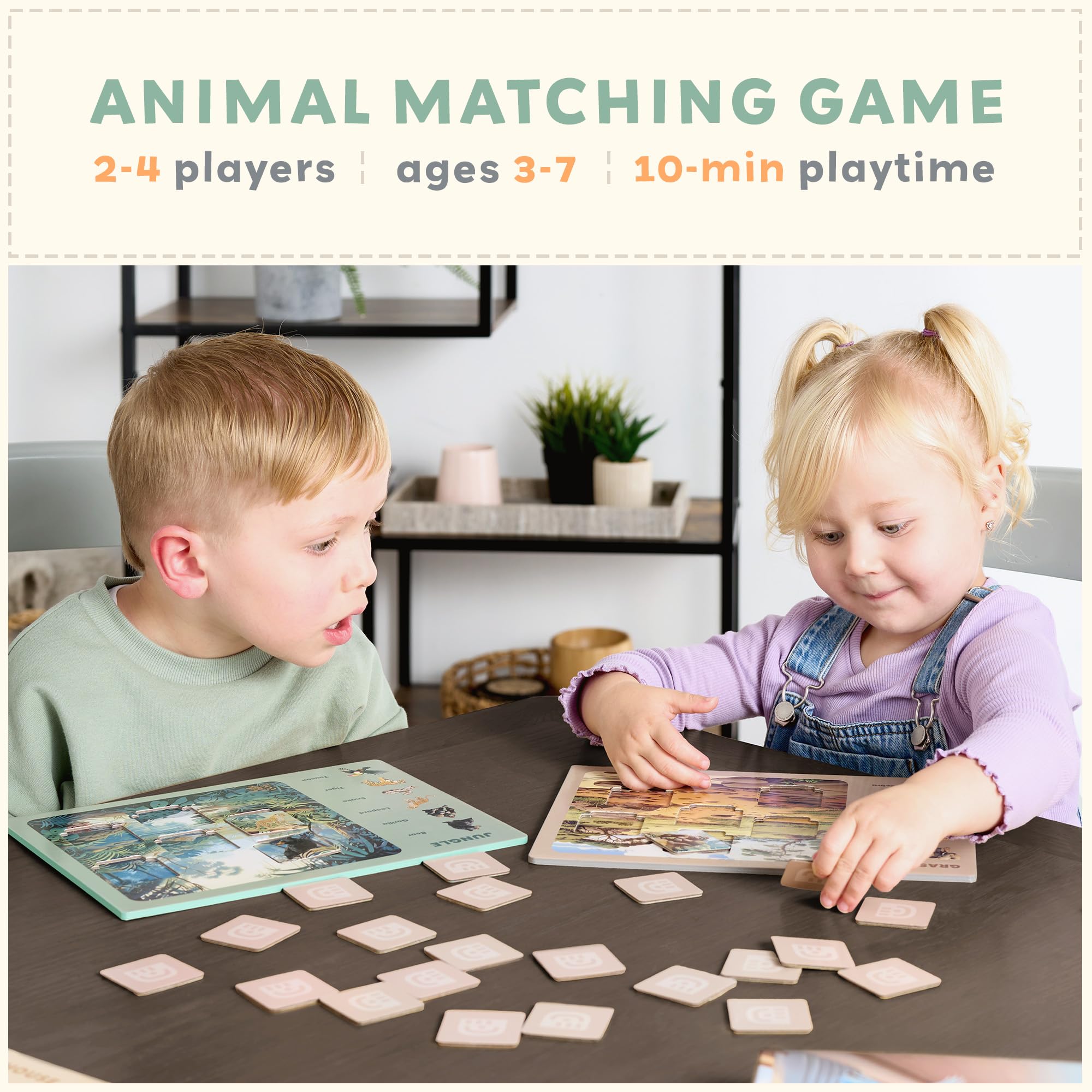 Animal Worlds - The Matching Game for Toddlers Ages 3-5 - Memory Game for 3 Year Olds, Family and Toddler Board Games for Kids - Image 4