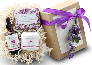 Lavender Organic Handmade Bath and Body Gift Set - by Keomi Naturals - W...