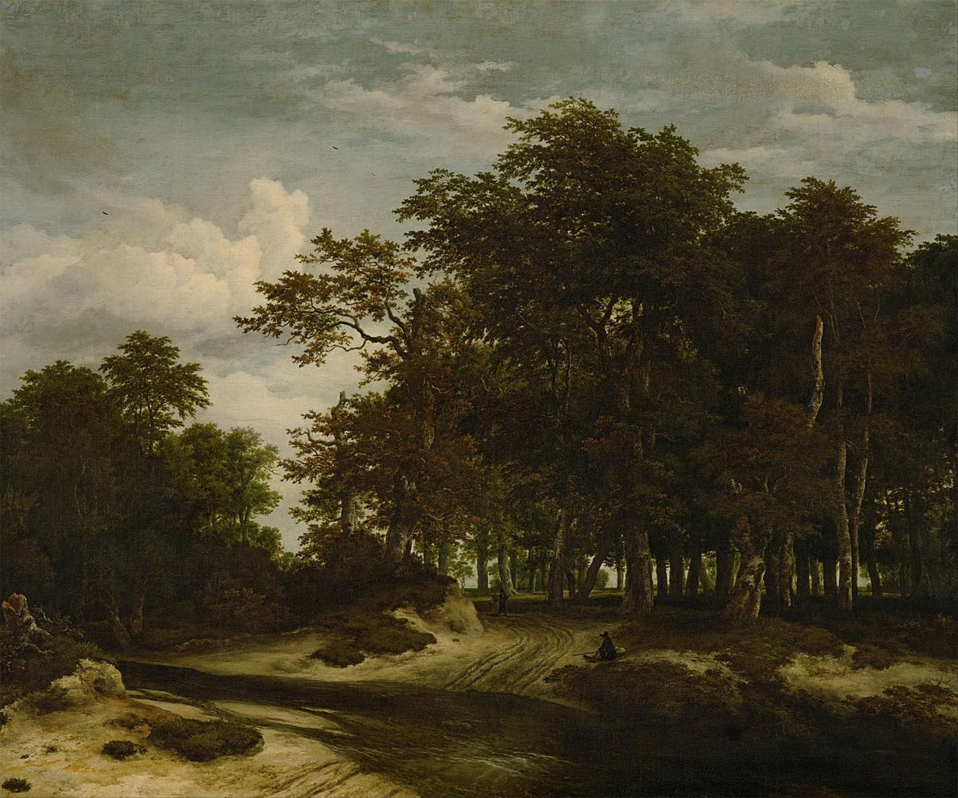 SERENDIPITP Aesthetic Poster Photo Wall Print Retro Picture the Great Forest by Jacob Van Ruisdael Modern Wall Artwork for Home Decor 60x90cm