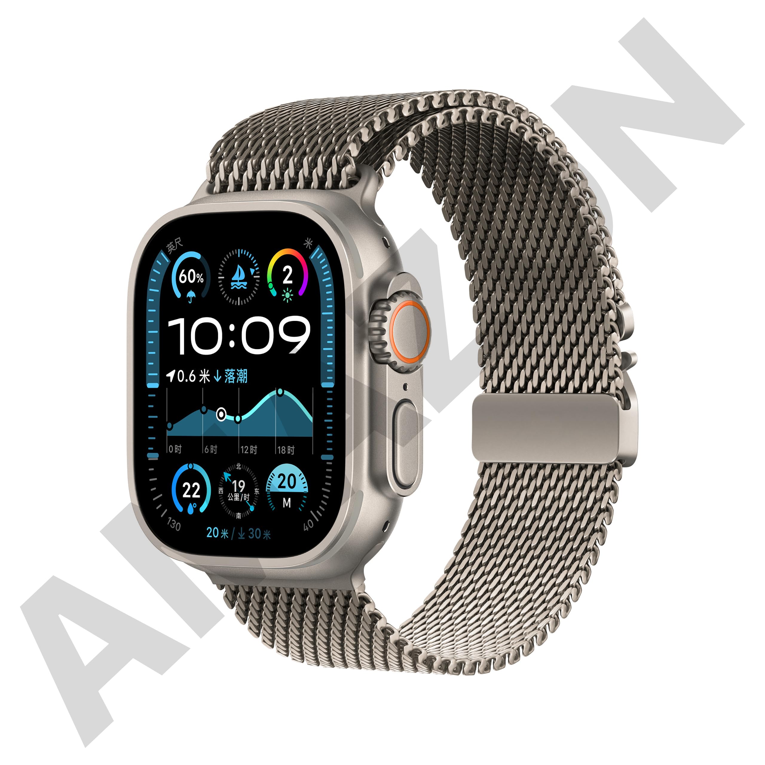 ELETTRONEO BM2 Straps for Apple Watch Band Milanese Ultra 3 2 49mm, Series 11 10 46mm, 9 8 7 45mm 41mm, SE 6 5 4 44mm 40mm - Image 2