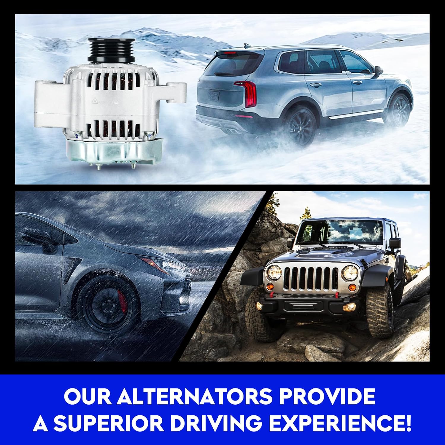 13407 New Alternator 2.2 2.2L for Toyota Camry 1992-1993, 80Amp 12V S5, Alternators Replacement for 27060-03011 100211-8560