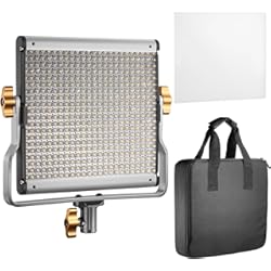 Panel Metalico Neewer - Lámpara LED para vídeo, de Dos Colores, Regulable, con Soporte en U para Estudio, Youtube, vídeo, Juego de iluminación con Marco de Metal Duradero, 480 ledes, 3200-5600 K, CRI 96+