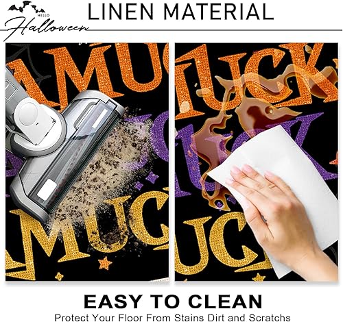 Miniatura 5 de Juego de 2 alfombras de cocina para niños de Halloween I Smell, Amuck Sanderson Sisters, decoración navideña, escoba Hocus Pocus, divertida alfombra