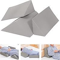 Fanwer 3-in-1 Bed Wedges & Body Positioners: 40° Positioning Pillows for Elderly, Side Sleeping, Back Pain, Bed Sores, Post-Surgery Recovery