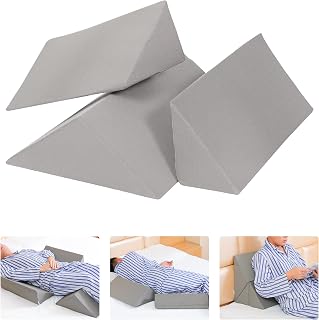 Fanwer 3-in-1 Bed Wedges & Body Positioners - 40° Foam Pillows for Elderly, Bed Sores, Side Sleeping, Post-Surgery & Back Pain Relief