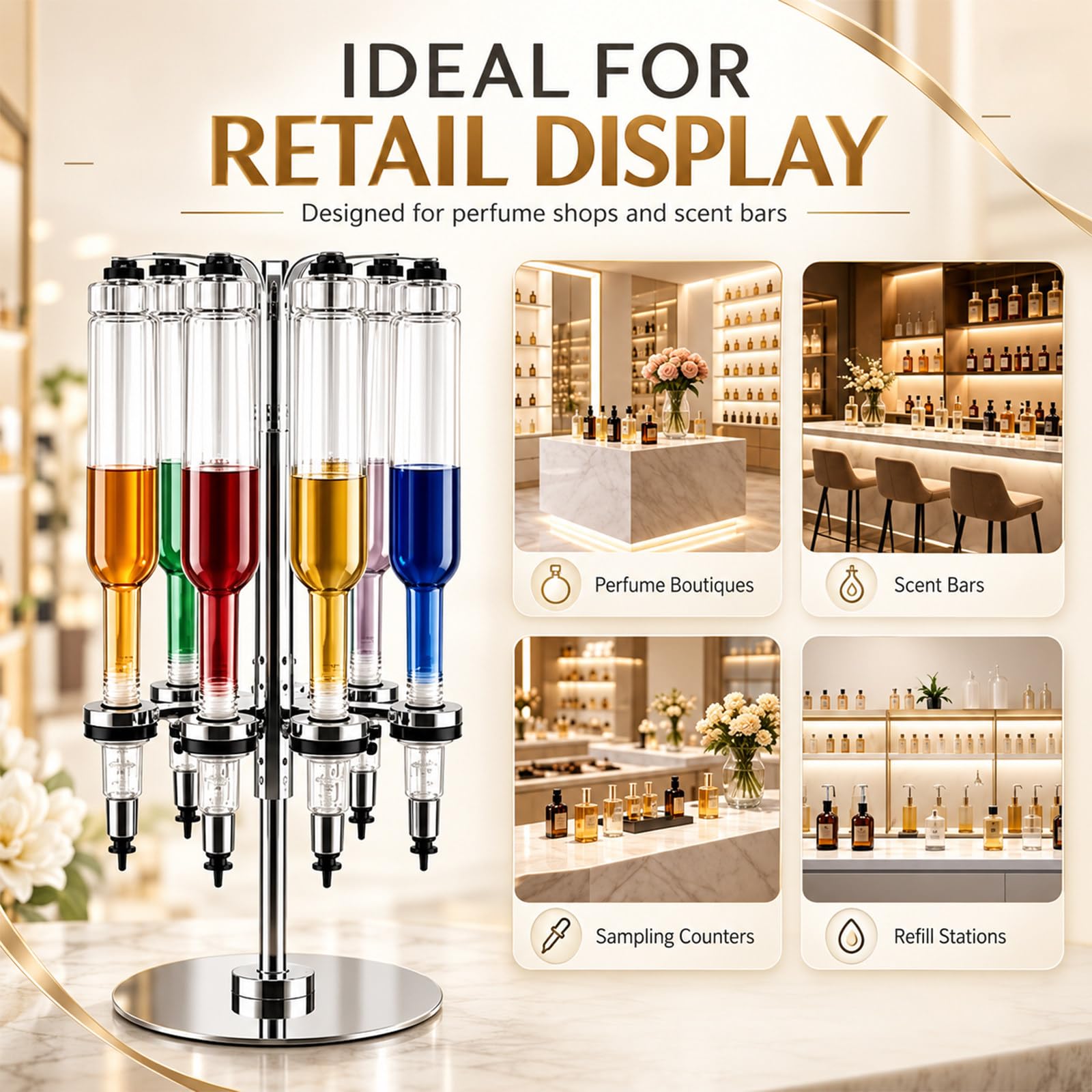 SHAHRYAR Manuelle Parfüm-Nachfüllstation zur Tischmontage 375ml/500ml 500ml