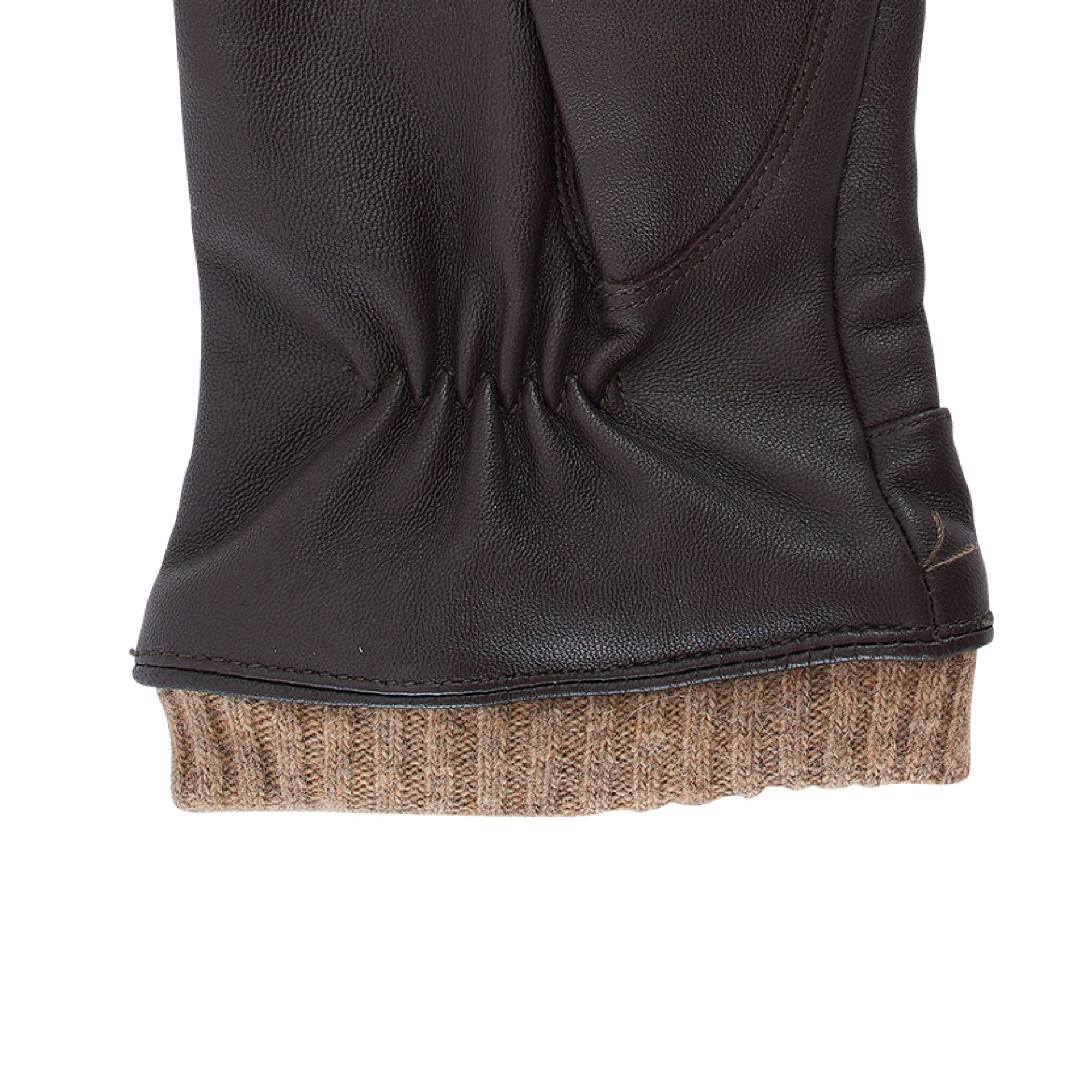 Guanti in pelle da uomo - Fodera interna in 100% lana - Guanto con funzione touch smartphone - Elegante guanto invernale - 100% nappa di pecora