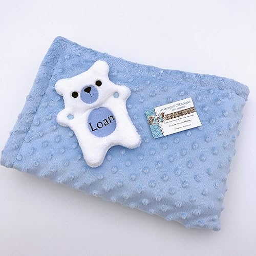 Couverture Bebe Personnalisee Et Son Doudou Ours Amovible Cadeau Naissance Creation Fait Main Amazon Fr Produits Handmade