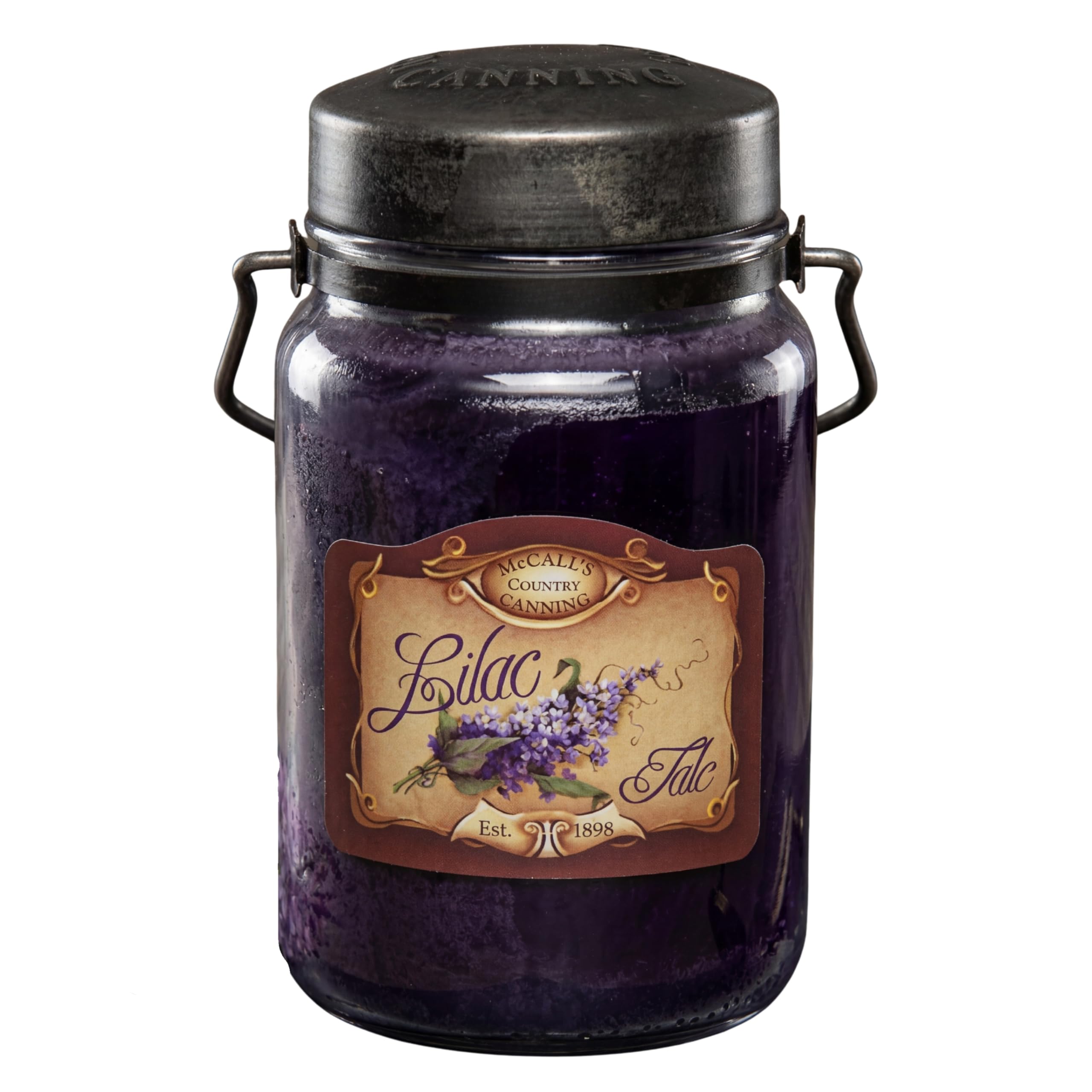 McCall’s Candles | Lilac | 26 oz Scented Candle | USA-Poured | Vintage Rustic Jar with Carrying Handle | Blooming Lilac &amp; Spring Breeze Fragrance
