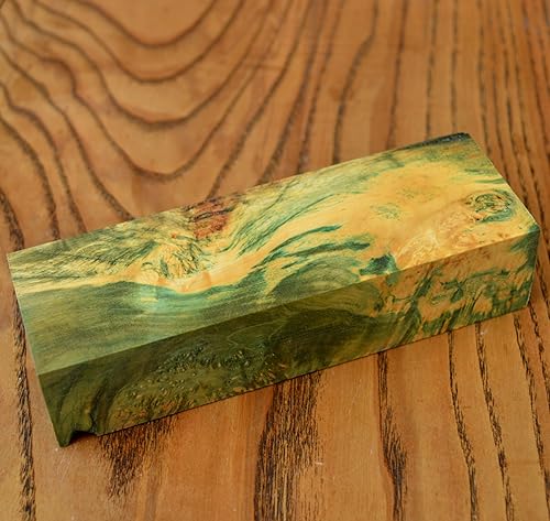 Miniatura 3 de Estabilizado BURL Madera Bloque de madera Torneado en blanco Mango Cuchillos Cuchillo Cactus Jugo Estabilizador (#285)