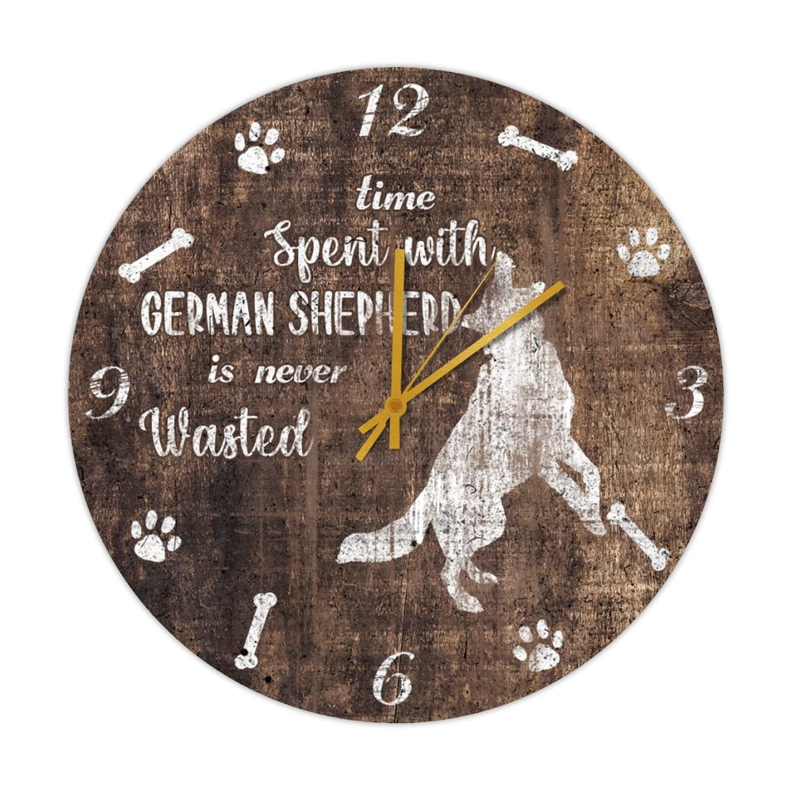 Horloge murale ronde en bois cadeau vintage original pour cuisine et sejour